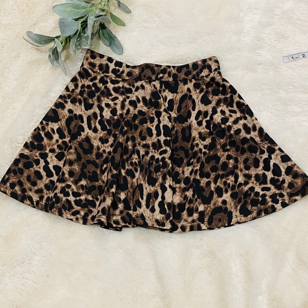Leopard Topia Skater Skirt